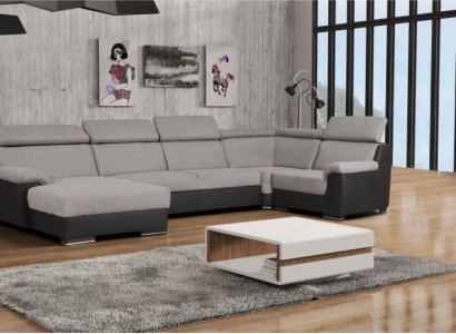 Design Textil Polsterstoff exklusiven Sofas UForm Sofa Ecke Couch modern Couchen